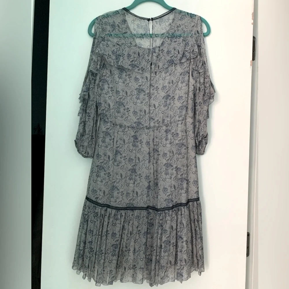 Elie Tahari floral chiffon dress, size 4 - Picture 2 of 7